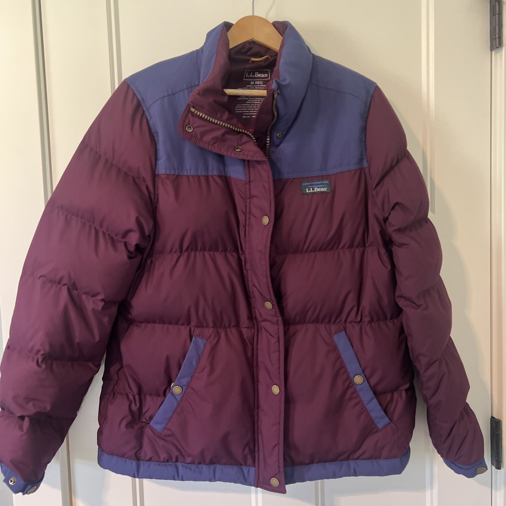 LL Bean DownTek‎ Mountain Classic Parka Jacket Puffer Womens Medium 505983
